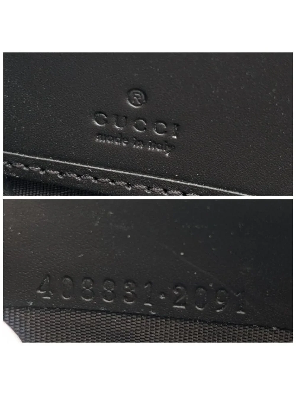 Gucci GG Supreme Sherry Line Bee Zip Around Wallet